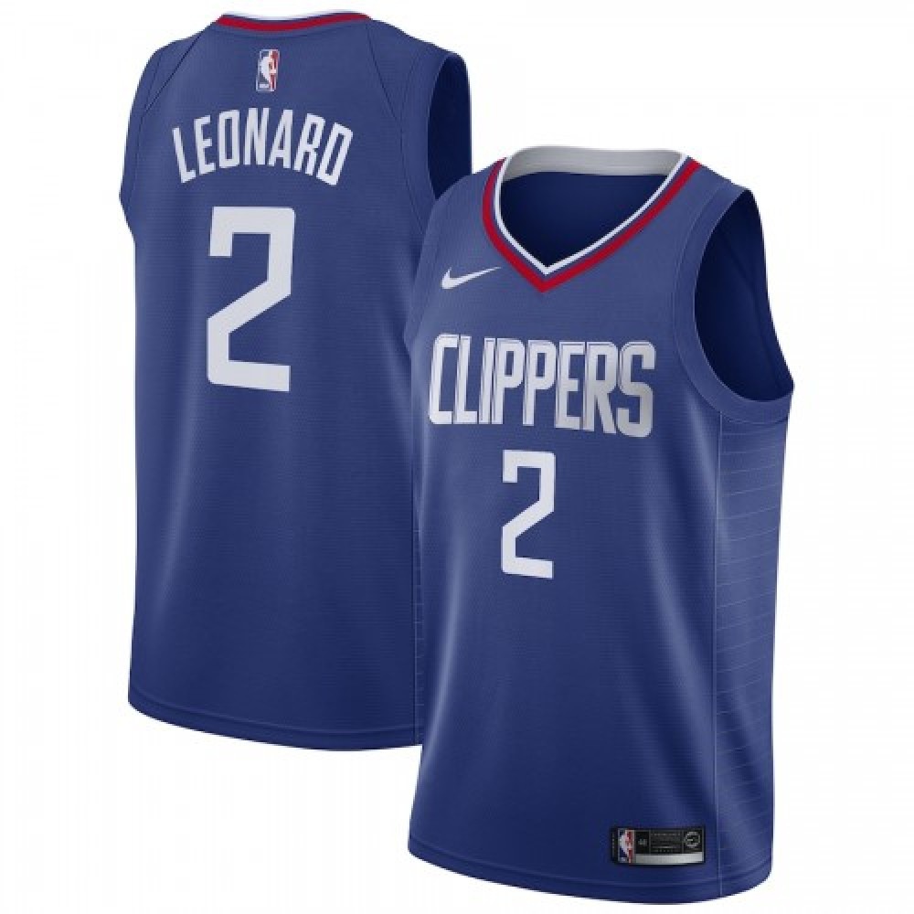 Men's LA Clippers Kawhi Leonard #2 Blue 19-20 Swingman Jersey - Icon Edition-Pro Kit Vault | Brand New 26/27 Sports Jerseys